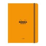 Caiet cu elastic A5+ Rhodia Unlimited, 60 file, dictando, portocaliu