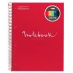 Caiet cu spira, Miquelrius, Emotion, A4, matematica, 120 file, coperta carton dur, rosu