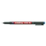 Marker permanent Edding OHP 140S, corp plastic, varf rotund, 0. 3 mm, albastru