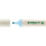 Textmarker Edding Ecoline 24, corp din plastic reciclat, varf tesit, 2-5 mm, albastru pastel