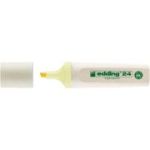 Textmarker Edding Ecoline 24, corp din plastic reciclat, varf tesit, 2-5 mm, galben pastel