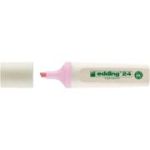 Textmarker Edding Ecoline 24, corp din plastic reciclat, varf tesit, 2-5 mm, roz pastel