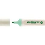 Textmarker Edding Ecoline 24, corp din plastic reciclat, varf tesit, 2-5 mm, verde pastel