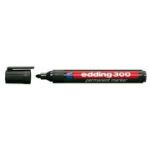 Marker permanent Edding 300, corp plastic, varf rotund, 1. 5-3 mm, negru