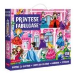 Joc educativ Puzzle cu glitter Mimorello. Printese fabuloase