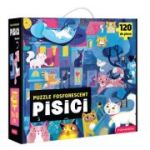 Joc educativ Puzzle Fosforescent Pisici