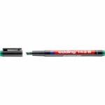 Marker permanent Edding 143 B, corp plastic, varf tesit, 1-3 mm, verde