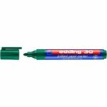 Marker permanent Edding 30, corp din plastic reciclabil, varf rotund, 1. 5-3 mm, verde