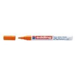 Marker permanent Edding 751 cu vopsea, corp metalic, varf rotund, 1-2 mm, portocaliu