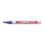 Marker permanent Edding 751 cu vopsea, corp metalic, varf rotund, 1-2 mm, mov