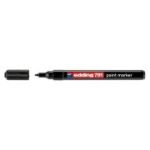 Marker permanent Edding 791, cu vopsea, corp plastic, varf rotund, 1-2 mm, negru