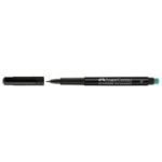 Marker permanent Faber Castell, varf rotund 1 mm, negru