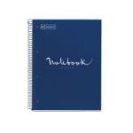 Caiet cu spira, Miquelrius, Emotion, A5, matematica, 120 file, coperta carton dur, albastru