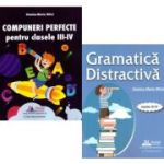 Pachet 2 carti: Compuneri perfecte pentru clasele 3-4 si Gramatica distractiva. Teste rezolvate pentru clasele 3-4 - Mitoi Gianina-Maria
