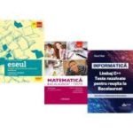 Pachet Bacalaureat 2026. Eseul. Pregatire individuala pentru proba scrisa, Matematica M1. Teste si INFORMATICA. Limbaj C++. Teste rezolvate Mate-Info - Liliana Paicu, Rodica Manolescu, Viorel Vlad