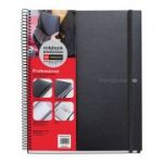 Caiet cu spira, Miquelrius, Evolution, A5, matematica+velin, 120 file, coperta PP, negru