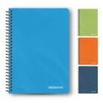 Caiet cu spirala plastic A4 Colorarte, 100 file, matematica, colturi rotunjite, coperta plastic 350microni, 70g/mp