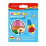 Creioane cerate Keyroad Wax Crayons Handy Painter KR971890, 6 culori, blister carton