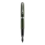 Stilou DIPLOMAT Excellence A2, cu penita M, din otel inoxidabil - Evergreen Chrome