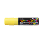Marker pentru poster ARTLINE, corp plastic, varf tesit 20mm - galben fluorescent