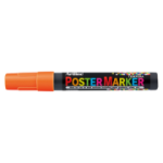 Marker pentru poster ARTLINE, corp plastic, varf rotund 2mm - portocaliu fluorescent