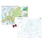 Europa. Harta fizico-geografica si a principalelor resurse naturale de subsol Duo 160x120 cm CR-3106DA