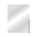 Folie protectie Esselte, A4, margine albastra, 100 bucati/set