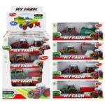 Tractor agricol cu remorca MegaCreative 382383, 17cm, diverse modele, plastic, 3+ ani