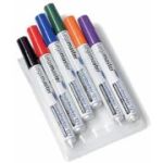 Marker pentru tabla Legamaster, TZ1 varf rotund, 1. 5-3 mm, 6 culori/set (negru, rosu, albastru, verde, orange, mov)