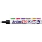 Marker ARTLINE 750, pentru textile, corp metalic, varf rotund 0.7mm - negru