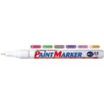 Marker cu vopsea ARTLINE 444XF, corp metalic, varf rotund 0.8mm - alb