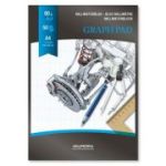 Hartie milimetrica A4, 50 file - 90gsm, AURORA Raphael - fond albastru