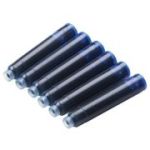 Patroane cerneala scurte (rezerve) Keyroad KR971339, cerneala albastra, set 6 buc