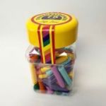 Patroane cerneala scurte (rezerve) Colorarte, cerneala albastra, borcan PVC 75 bucati, diverse culori