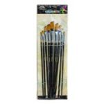 Pensula Colorarte DB19002, varf lat oblic, set 9 bucati