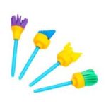 Pensula Keyroad Baby Line KR971858, diferite forme, pentru copii, set 4 buc