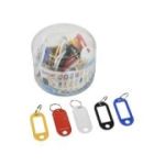 Etichete pentru chei Office Cover 1001, plastic, diverse culori, set 50 buc