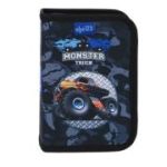 Penar echipat Abc, 1 compartiment, 2 clape, verde/albastru