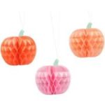 Figurina dovleac, 24cm, hartie, fagure, PartyTime Halloween, set 3 buc