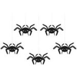 Figurina paianjen, 27x17cm, hartie, negru, PartyTime Halloween, set 5 buc