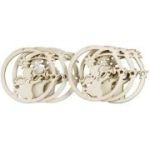 Accesorii creatie, lemn decupat, glob cu ingeras, set 6 buc, Colorarte