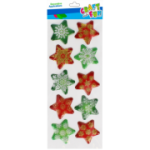 Abtibilduri stelute Craciun, 40x40 mm, pentru ferestre, set 10 buc, Craft with Fun, 521659