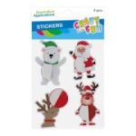 Accesorii creatie, stickere autoadezive, mos, ren, urs 3D, set 4 buc, Craft with Fun 545834