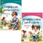 Pachet 2 carti jocuri si activitati. Invatam sa scriem cifre si Pregatim mana pentru scris - Estera Tintesan
