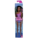 Papusa Barbie bruneta cu costum de baie in doua culori