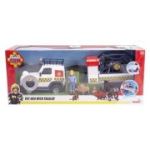 POMPIERUL SAM VEHICUL SALVARE ANIMALE CU FIGURINE SI REMORCA