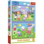 PUZZLES 2X24 PEPPA PIG O ZI LA JOACA CU PEPPA PIG