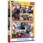 PUZZLE TREFL 2X70 MARVEL AVENGERS MISIUNEA SUPER EROILOR MARVEL AVENGERS