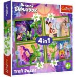 PUZZLE TREFL 4IN1 LUMEA DRAGONULUI DIPLODOK