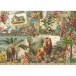 Puzzle 1000 piese + saculet, Animale, Kiub